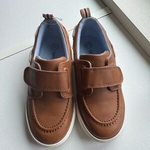 Cat & Jack Tan Kids Dress Shoes with Velcro